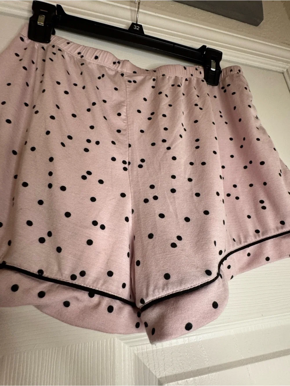 kate spade Pink with Black Dot Short-Sleeve Pajama Set